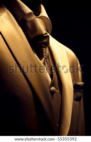 Chic and stylish golden suit
