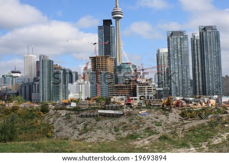 development on old railway lands, Toronto,, Ontario, Canada