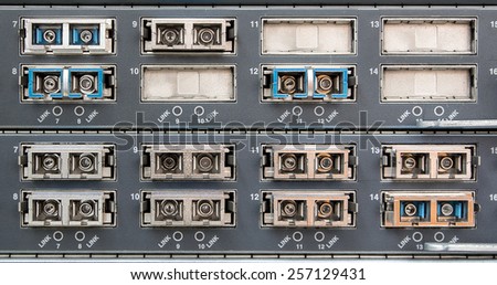 Empty Fiber optic slots on core network switch