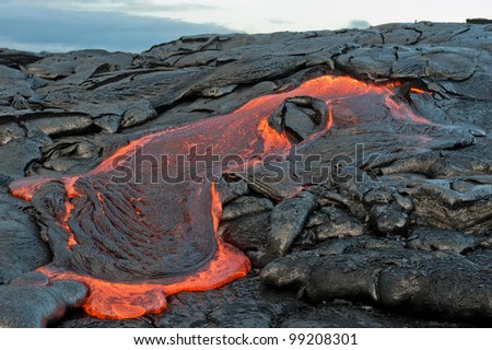 Lava flow at Hawaii Volcano National Park