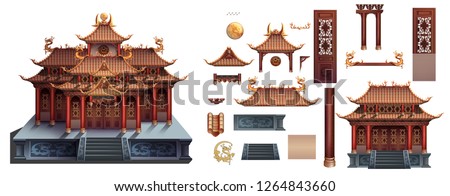 Chinese building split material palace