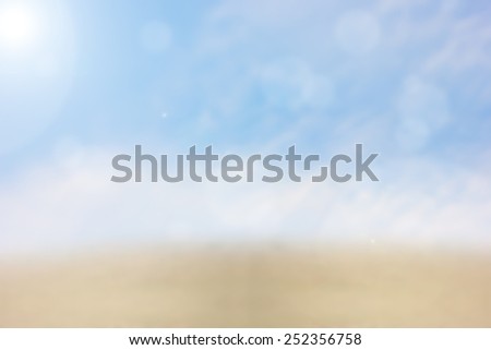 Blur  sand patch on the sky background. For the products according to your preferences.
