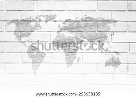 the world map on the wall , The outside world has a lot Do not cover yourself with a wall. Destroy it and went into the world.