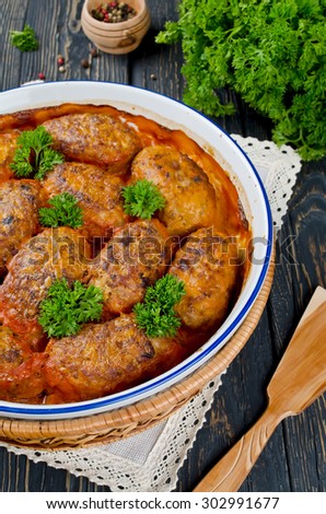 Meatballs with cabbage. Lazy cabbage rolls