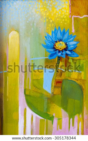 Original oil painting on canvas.Modern art.Beautiful colorful flower.