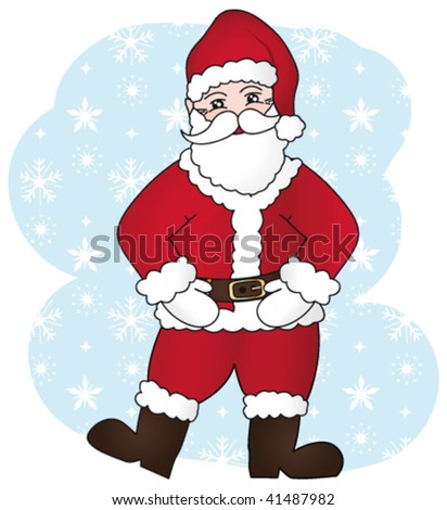 santa claus pictures cartoon. stock vector : Joyful santa claus cartoon. Vector illustration.