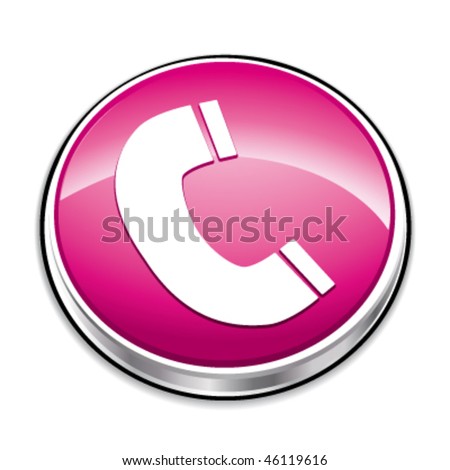 phone icon eps. stock vector : Pink phone icon
