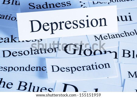 Depression Concept - a conceptual look at depression, sadness, desperation, desolation, the blues, gloom,