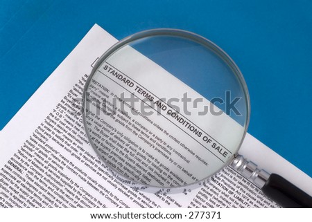 Magnifying glass over \