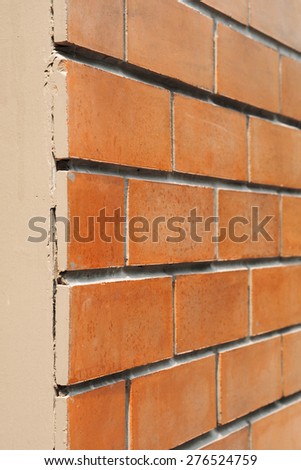 Orange brick wall Vertical