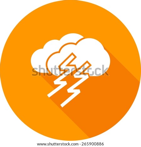 Thunder, cloud, lightning, storm icon vector image. Can also be used for weather, forecast, season, climate, meteorology. Suitable for web apps, mobile apps and print media.