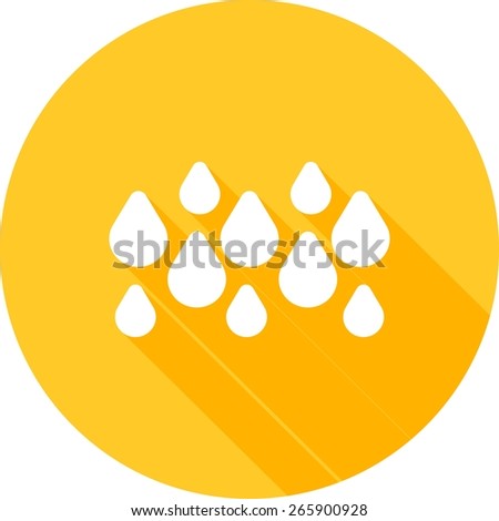 Rainy, rain, water droplets icon vector image. Can also be used for weather, forecast, season, climate, meteorology. Suitable for web apps, mobile apps and print media.