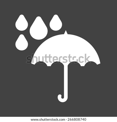 Umbrella, rain, rainy, drops icon vector image. Can also be used for weather, forecast, season, climate, meteorology. Suitable for web apps, mobile apps and print media.