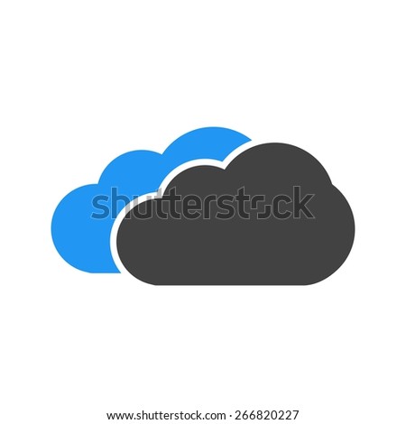 Clouds, sky, rain icon vector image. Can also be used for weather, forecast, season, climate, meteorology. Suitable for web apps, mobile apps and print media.