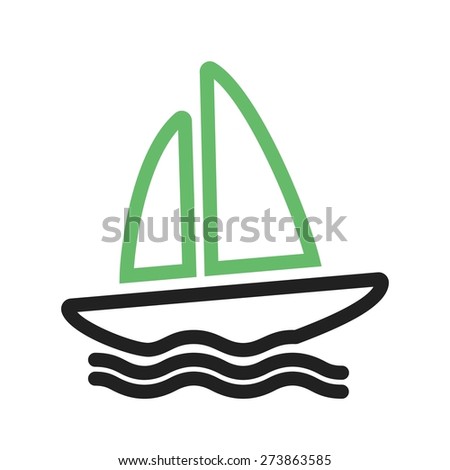 Boat, water, yacht, boating icon vector image. Can also be used for sports, fitness, recreation. Suitable for web apps, mobile apps and print media.