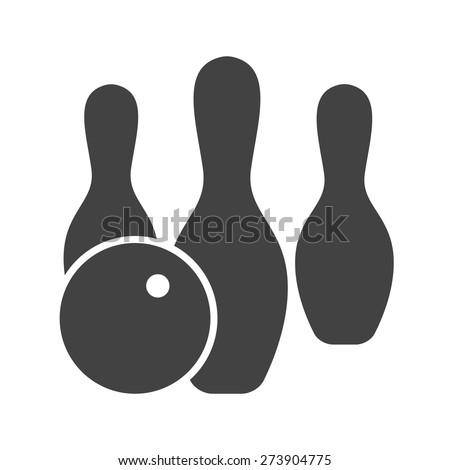 Ball, bowling, pins, throw icon vector image. Can also be used for sports, fitness, recreation. Suitable for web apps, mobile apps and print media.