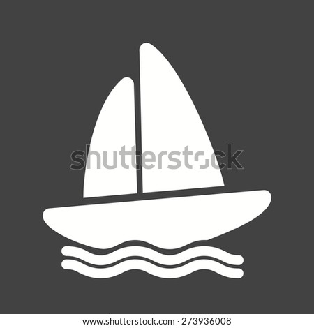 Boat, water, yacht, boating, sports icon vector image. Can also be used for fitness, recreation. Suitable for web apps, mobile apps and print media.