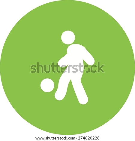 Ball, foot ball, soccer, player, sports icon vector image. Can also be used for fitness, recreation. Suitable for web apps, mobile apps and print media.