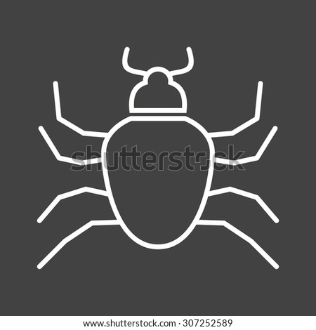 Bug, crawler, insect icon vector image. Can also be used for Animals and Insects. Suitable for mobile apps, web apps and print media.