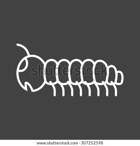 Caterpillar, larva, icon vector image. Can also be used for Animals and Insects. Suitable for mobile apps, web apps and print media.