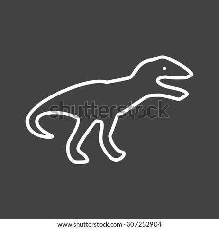 Dinosaurs, Jurassic, animal icon vector image. Can also be used for Animals and Insects. Suitable for mobile apps, web apps and print media.