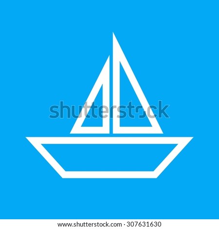 Boat, wind, water icon vector image. Can also be used for summer, recreation and fun. Suitable for use on mobile apps, web apps and print media.