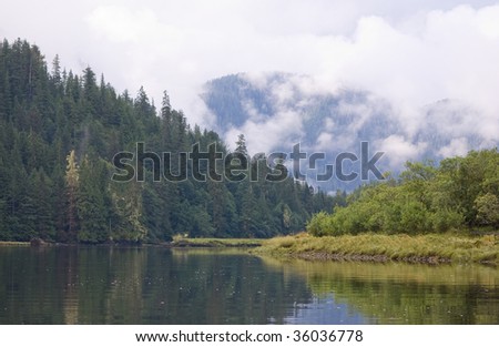 A Shot of the Smith Inlet, in the Great Bear Rainforest, British Columbia, Canada