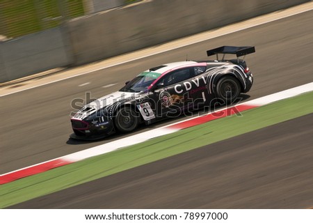 SILVERSTONE, ENGLAND - JUNE 4: Driver Gael Lesoudier competing for Team LMP Motorsport at the GT3 Series Racing event at Silverstone RaceTrack on June 4th, 2011 in Silverstone, England.