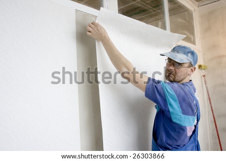 master glue wallpaper on wall