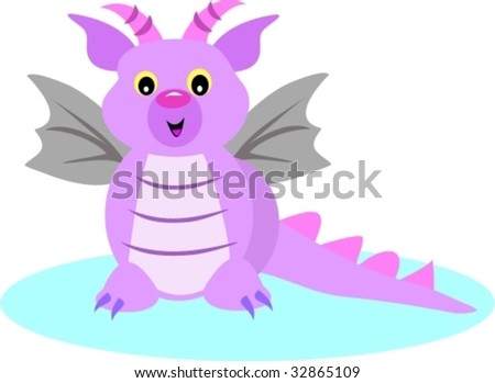 Baby Dragon Vector - 32865109 : Shutterstock