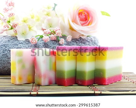 mixed fruit soap for clean and health skin care with vitamin from natural