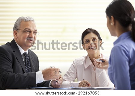 Business executives having a discussion