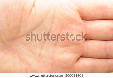 Detail of human palm suitable as background