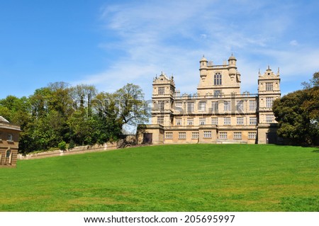 NOTTINGHAM, UK - AUGUST 30, 2013: Wollaton Hall and Park is a 16th century Elizabethan mansion and park in Nottingham.