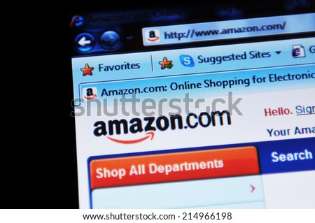 LONDON, UK - FEBRUARY 3, 2011: Close up of Amazon online shopping website home page (illustrative editorial)