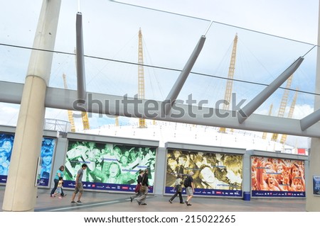 LONDON, UK - AUGUST 21, 2010: Modern architecture of the O2 Arena in London
