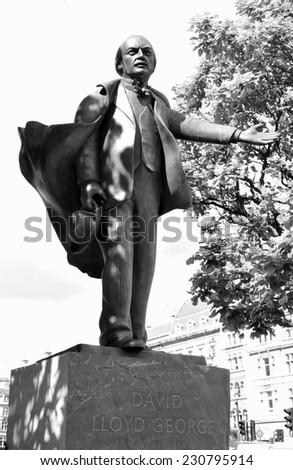 Statue depicting David Lloyd George, British Liberal politician and statesman