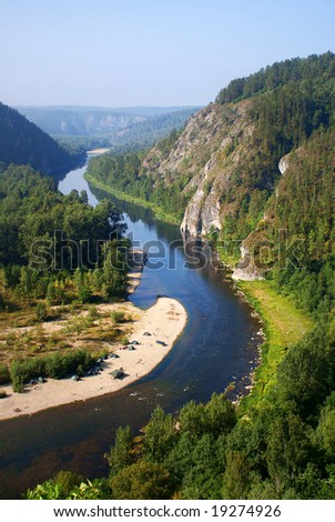 White river, Russia, Ural