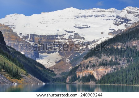 Mount Victoria & Glacier from Lake Louise - Lake Louise, Canadian Rockies, Banff National Park, Alberta, Canada