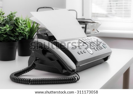 Fax machine, office equipment