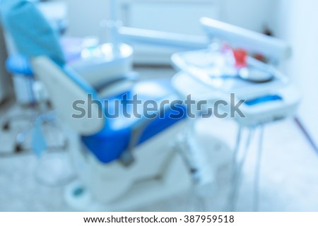 Blurred background of dentist\'s office