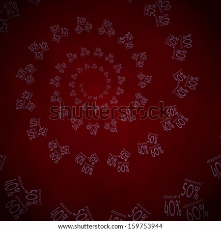 Dark red  soft best price 3d graphic with waved discount label  on vintage background