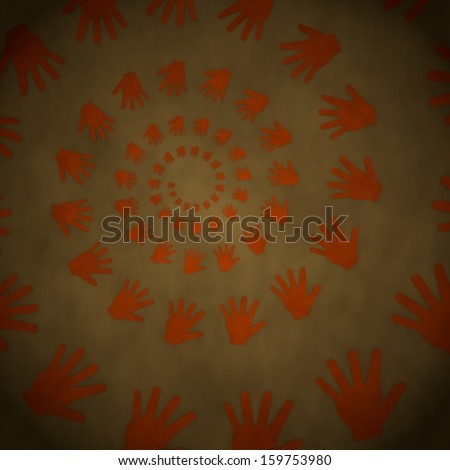 Golden brown  soft stop 3d graphic with waved hand label  on vintage background