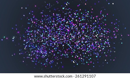 colorful confetti background. blue. carnival or birthday party decoration concept