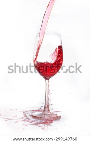 cocktail splashing isolated on a white background