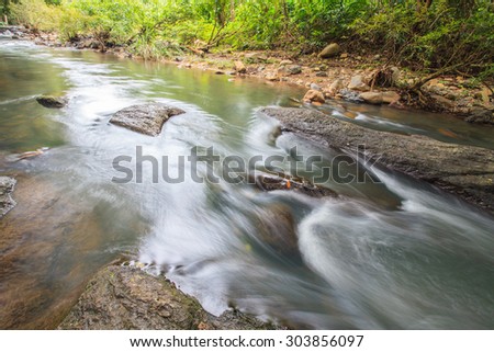 Stream in Forest Thailand,Waterfall Chanthaburi Thailand