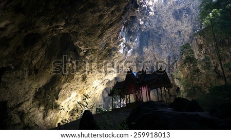 King\'s  throne in Phraya Nakhon cave, Thailand.