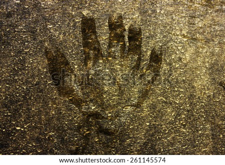 Hand texture background, Hand and mud image awesome.