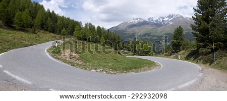 The Stelvio Pass is a mountain pass in northern Italy, at an elevation of 2,757 m (9,045 ft) above sea level. It is the highest paved mountain pass in the Eastern Alps