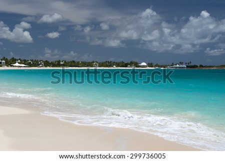 Anguilla Beach, Caribbean sea